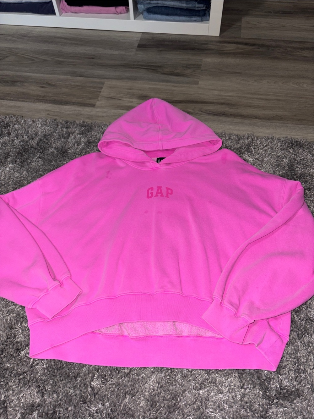 GAP Women's Neon Pink Hoodie Sweatshirt